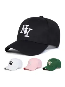Unisex Ny Embroidered Baseball Cap, Adjustable Strap Sun Protection Casual Hat for Spring & Fall, Outdoor Travel Beach Vacation, Adjustable Snapback Cap