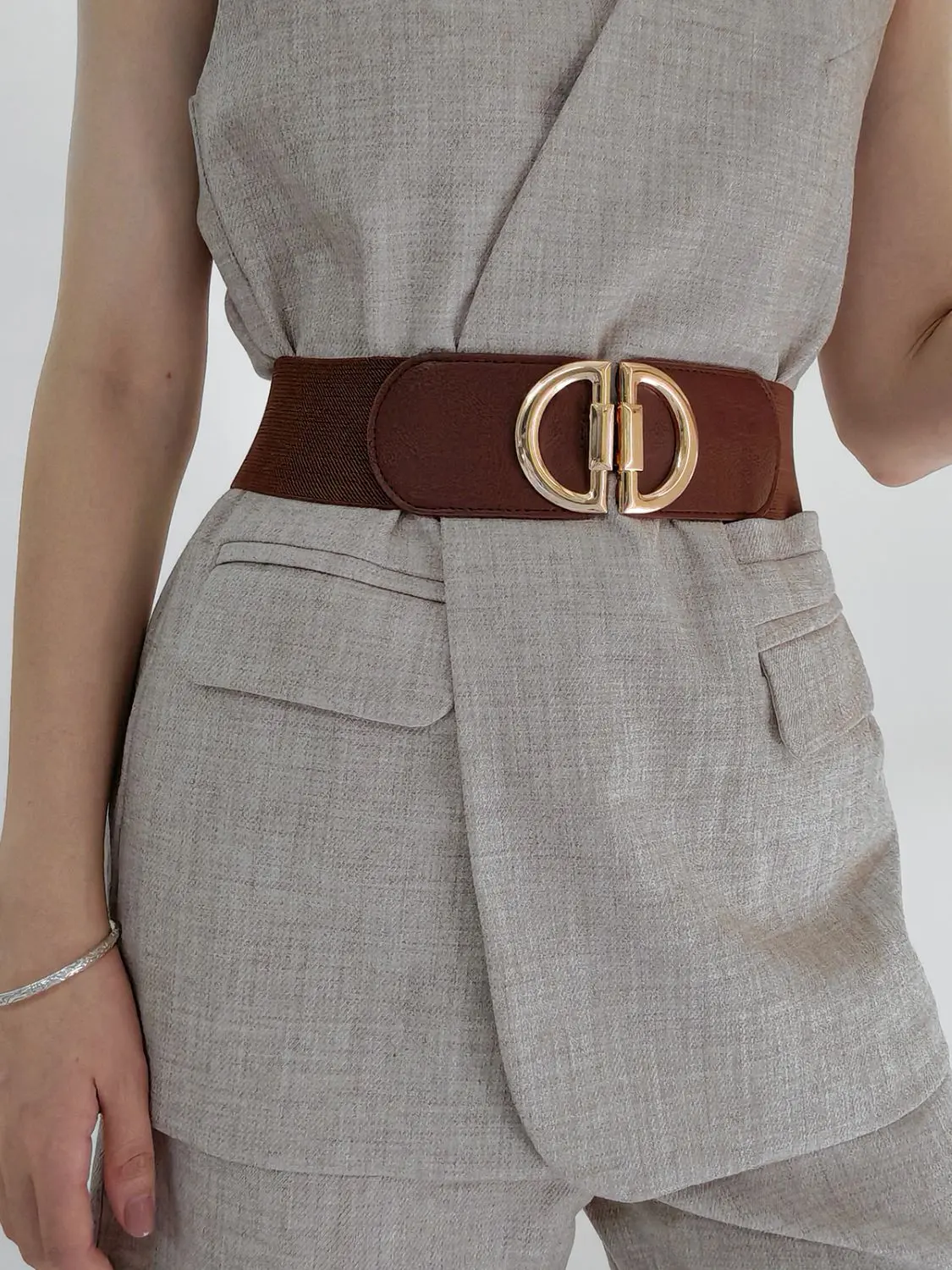 Elevé Luxe Buckle Elastic Belt