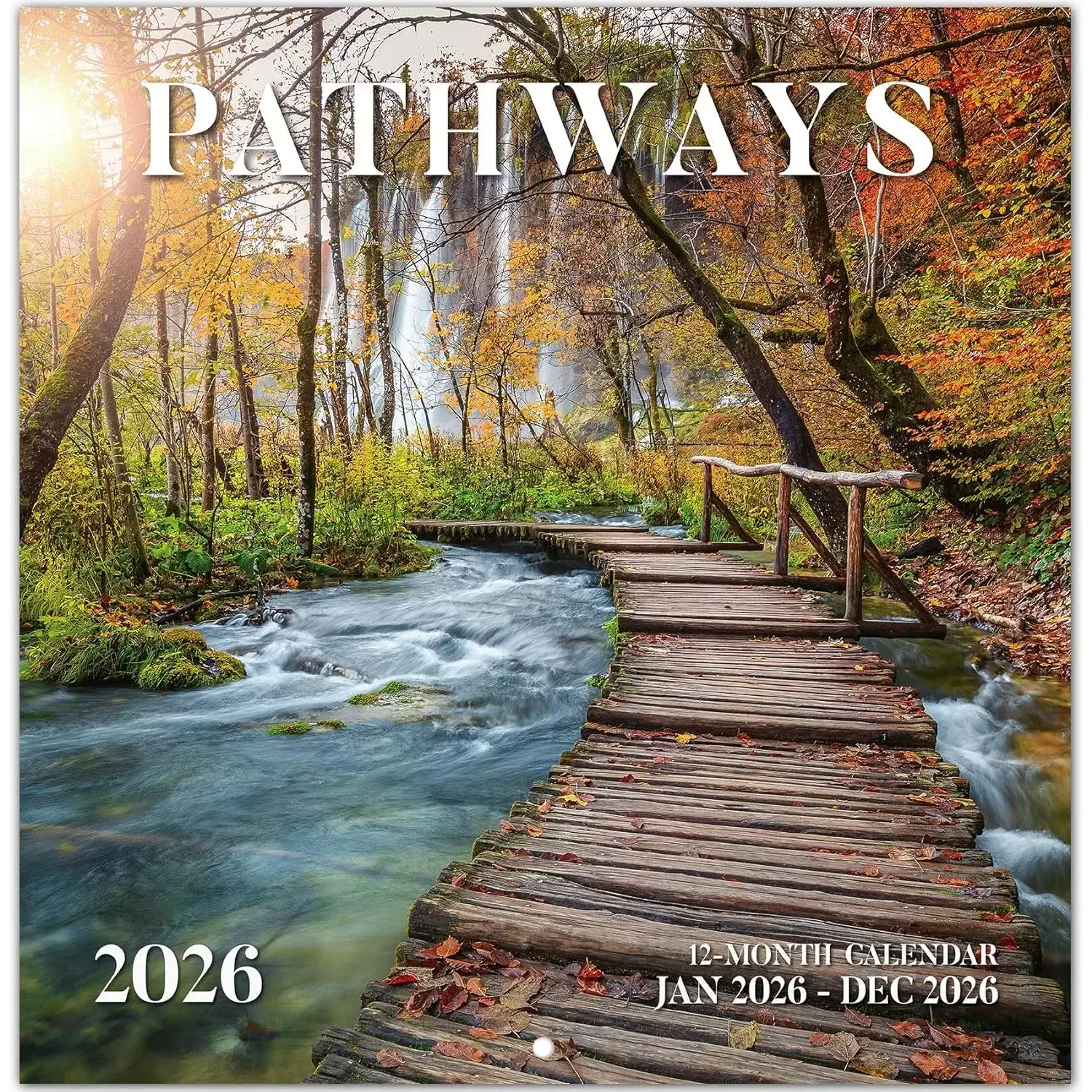 2026 Calendar, Pathways/Trail Monthly Wall Calendar 2026 Runs from Nov 2025 – Dec 2026, Hanging Wall Calendar, 11.6" x 24"Opened, Full Page Layout for Organizing, Perfect Present