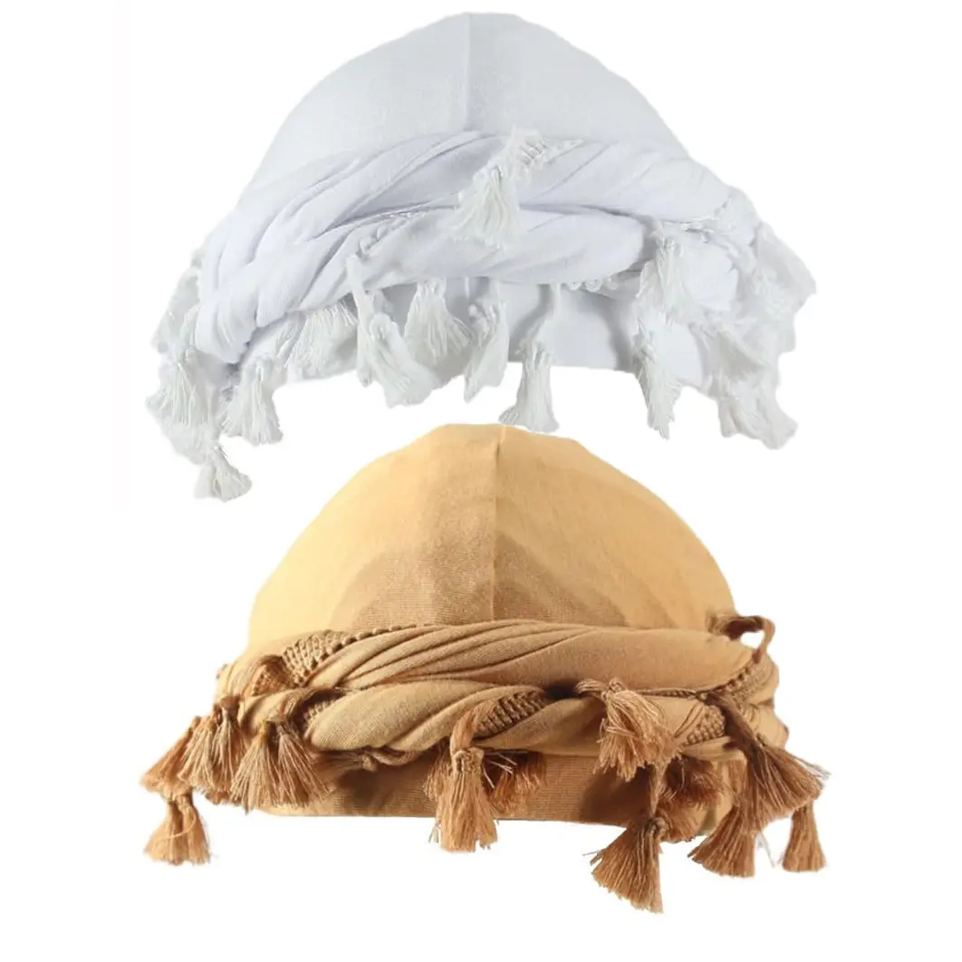 Unisex Satin-Lined Halo Turbans (1/2-Pack), Twisted Tassel Design Tassel Decor Shawl, Comfortable Stylish Scarf Head Wrap Fashion Accessory Hat