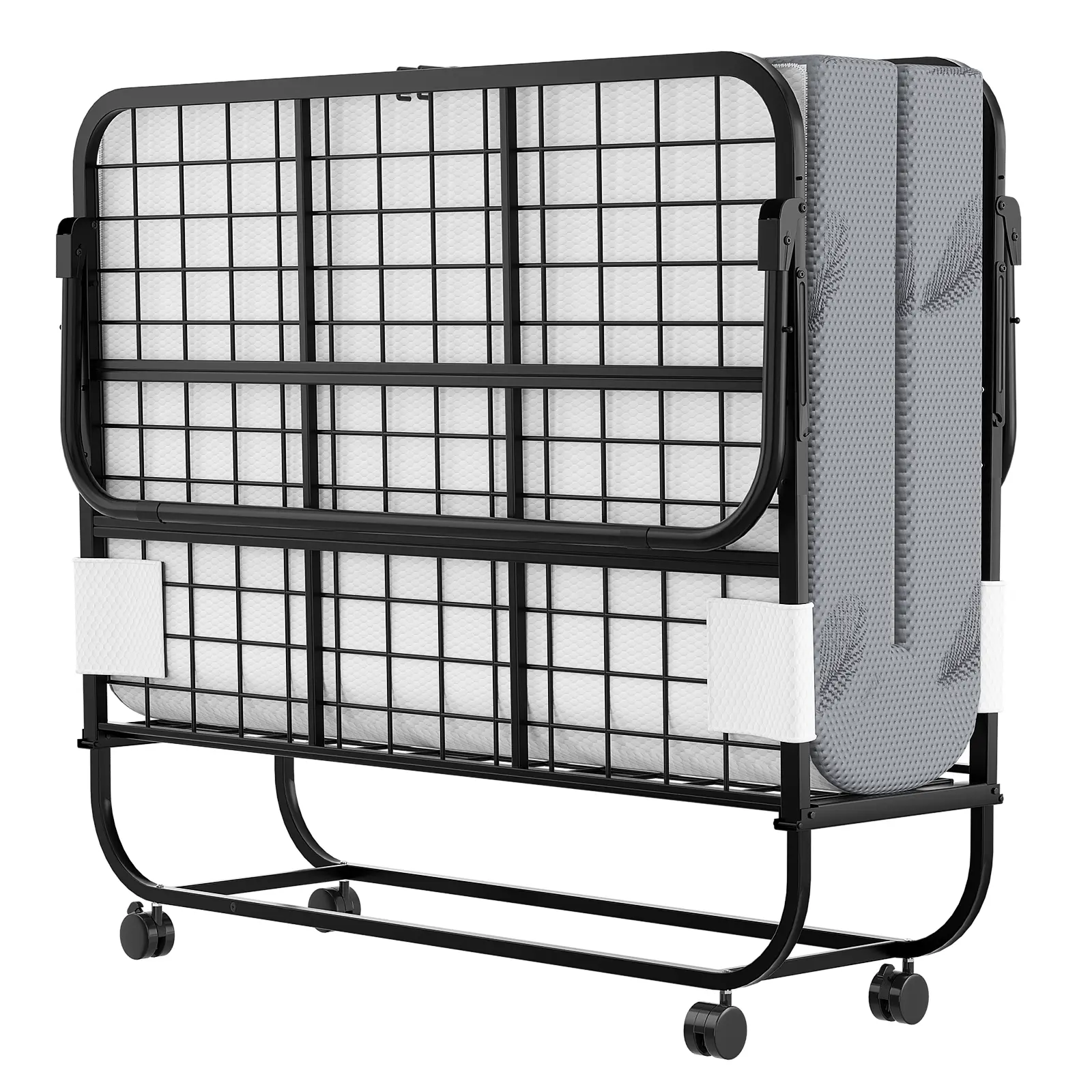 Homieasy Twin Size Folding Bed With Mattress - Portable Rollaway Bed for Adults,  With Storage Cover