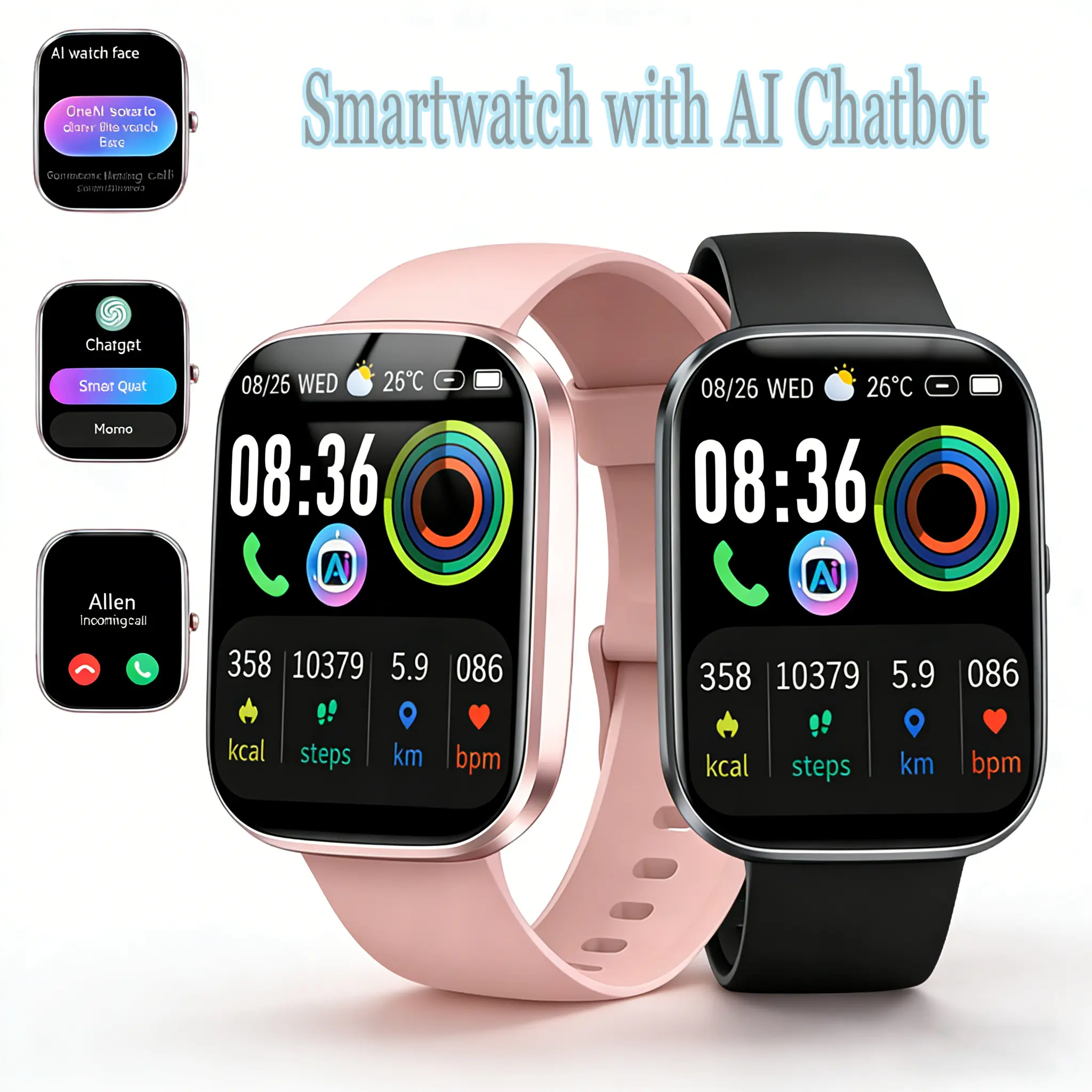 [DealsForYouDays]SummerWins Rolosar 2026 T70 Smartwatch with AI Chatbot 1.91-inch HD Display 112+ Modes IP68 Waterproof Bluetooth Calls Health Monitoring for Android iOS Sports Tracking Wristwatch