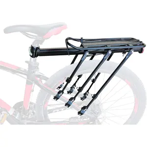Carrier Rack, 400lbs Capacity Solid Bearings Universal Adjustable Bicycle Luggage Cargo Rack