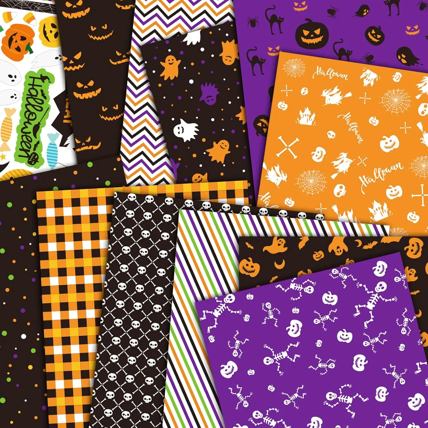 96 Sheet Pattern Paper Set A5 Size Decorative Craft Paper Origami Paper for Card Making Scrapbook,12 Designs