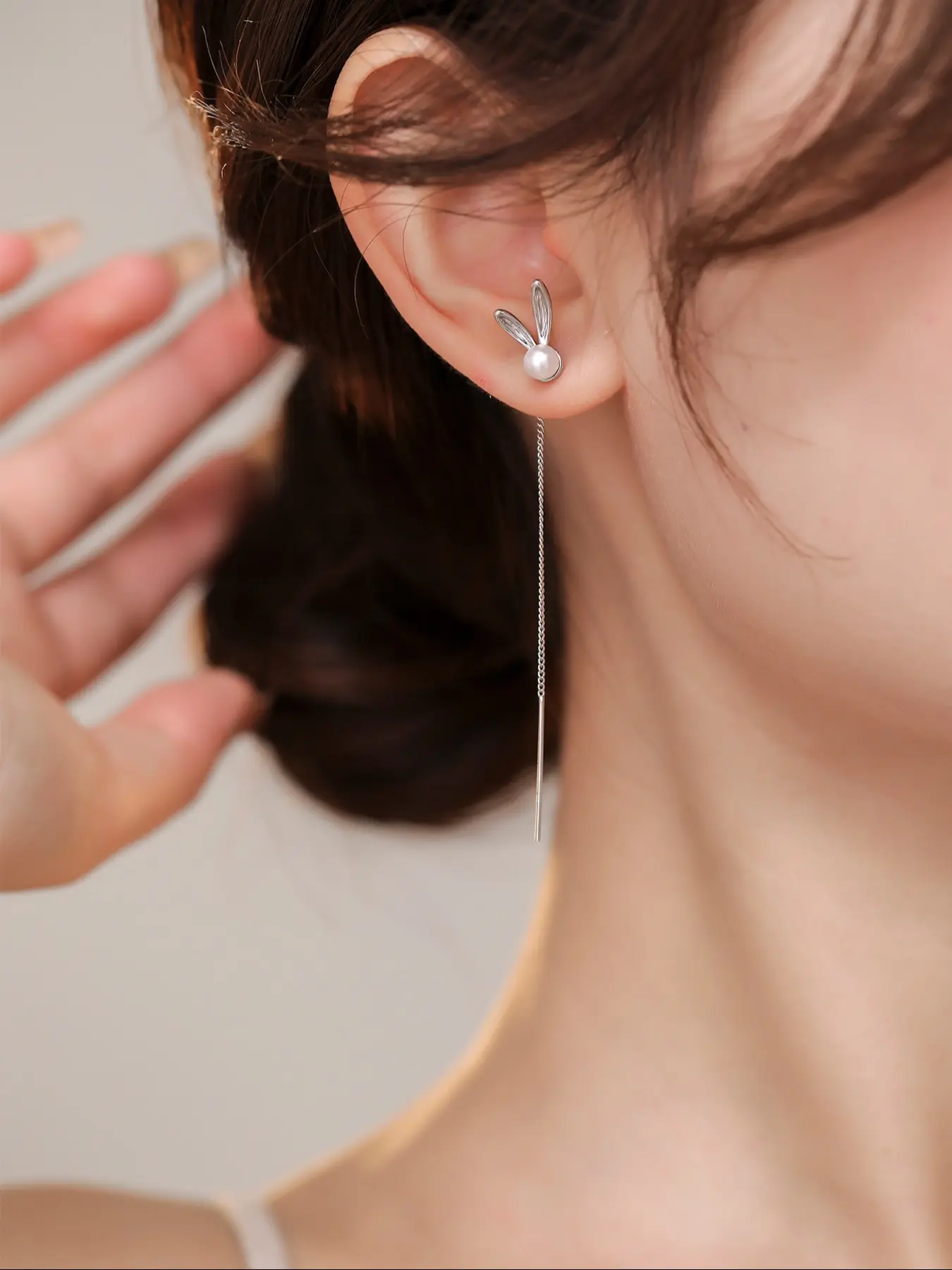 Cute Rabbit Design Dangle Earrings, Fashionable Jewelry for Women & Girls, Trendy All-match & Exquisite Jewelry for Birthday Gift