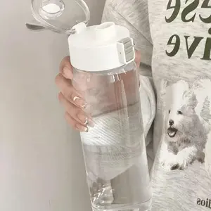 Portable Large Capacity Sports Water Bottle, Clear Water Bottle, Outdoor Travel Office Essential Water Bottle, Sports Drinking Bottle, Drinkware