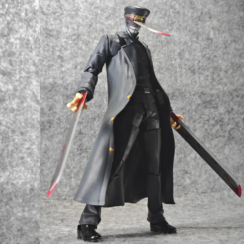 26CM Anime Samurai Sword Figure Chainsaw Man Standing Posture Animation Model Toys Gifts Collection Decoration Ornaments PVC