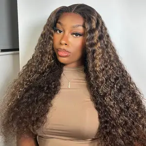 OQ HAIR 4/27 Highlight Deep Wave Wear Go Glueless Wig Pre-cut Lace Wig 7x5 HD Lace Wig Preplucked with Natural Hairline