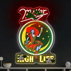 A UV printed neon wall decoration suitable for men's caves, bar parties, store signs, and ambient lighting decoration