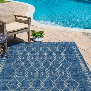 Momeni Polypropylene Rectangle Area Rug - 3'3" x 5' for Indoor & Outdoor Spaces - Geometric Design with Bold Graphic Patterns and Durable All-Weather Construction
