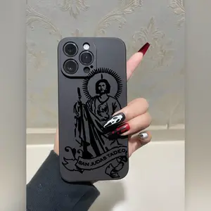 St. Jude All-inclusive Black Frosted Anti-fall Protective Phone Case For iphone 16 Pro Max 15 Pro 14 Plus 13 12 11 X/Xs XS