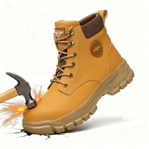 Men's Boots with Steel Toe, work safety sneaker，puncture-proof work safety sneaker，comfortable work boot，Water-resistant, Insulated, for Construction and Hiking