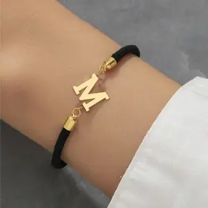 Women's Classic Bracelet Set - Simpel Adjustable Color Rope Bracelets for Women - New with A-Z Initial Design