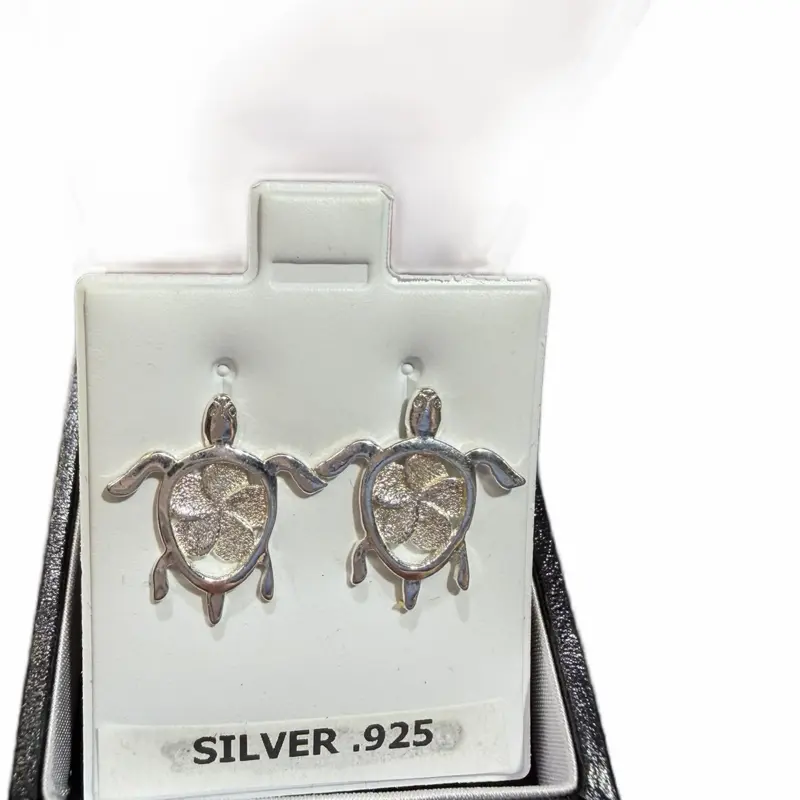 Turtle 925 Silver Stud Earrings