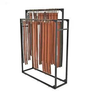 FixtureDisplays® 43"W X 59"H X 15.7"D 2-Sided Belt Scarf Necktie Display Rack White 22220