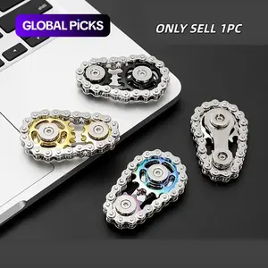 Durable Gear Gyro Finger Top Fidget Toy, 1 Count Creative Fingertip Gear Chain Stress Relief Tabletop Desk Fidget Toy, Perfect Novelty Gift for Teenagers & Adults #GLOBAL PICKS