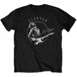 Retro In Tour Signed Eric Clapton Shirt Short Sleeve Black
