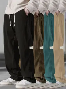 Men's Fashion Casual Corduroy Pants Set, Three/piece/two/single Piece, High Street Style, All Seasons Wear, Youth & Boyfriend Look