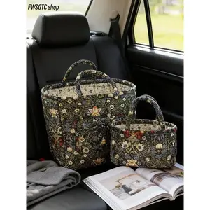 Unique Animal Print Car Backseat Hanging Storage Organizer, space-saving multi-purpose car bag. It can store clothes, books and daily supplies, practical interior accessory suitable for car travel, daily use and interior decoration with summervibes