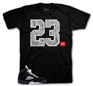Shirts To Match Jordan 5 Black Metallic Sneaker Tees - Two three Shirt