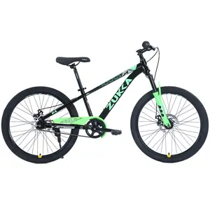 Dufominc Mountain Bike 24 Inch MTB for Boys Girls Age 9-12 Steel Frame Double Disc Brakes Adjustable Saddle Handlebar Inflatable Tires Suspension Fork Multiple Colors