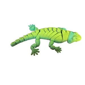 Flexi Iguana - 7 Inches - Desktop or Fidget Toy - Articulated Reptile - 3D Printed - Choose a color!