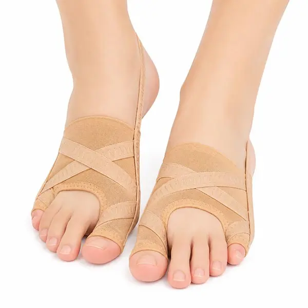 Tech Love Bunion Corrector Wrap for Women & Men - Nail Care Pedicure Tool with Breathable Fabric Toe Support, Adjustable Heel Strap, Big Toe Separator for Daily Comfort