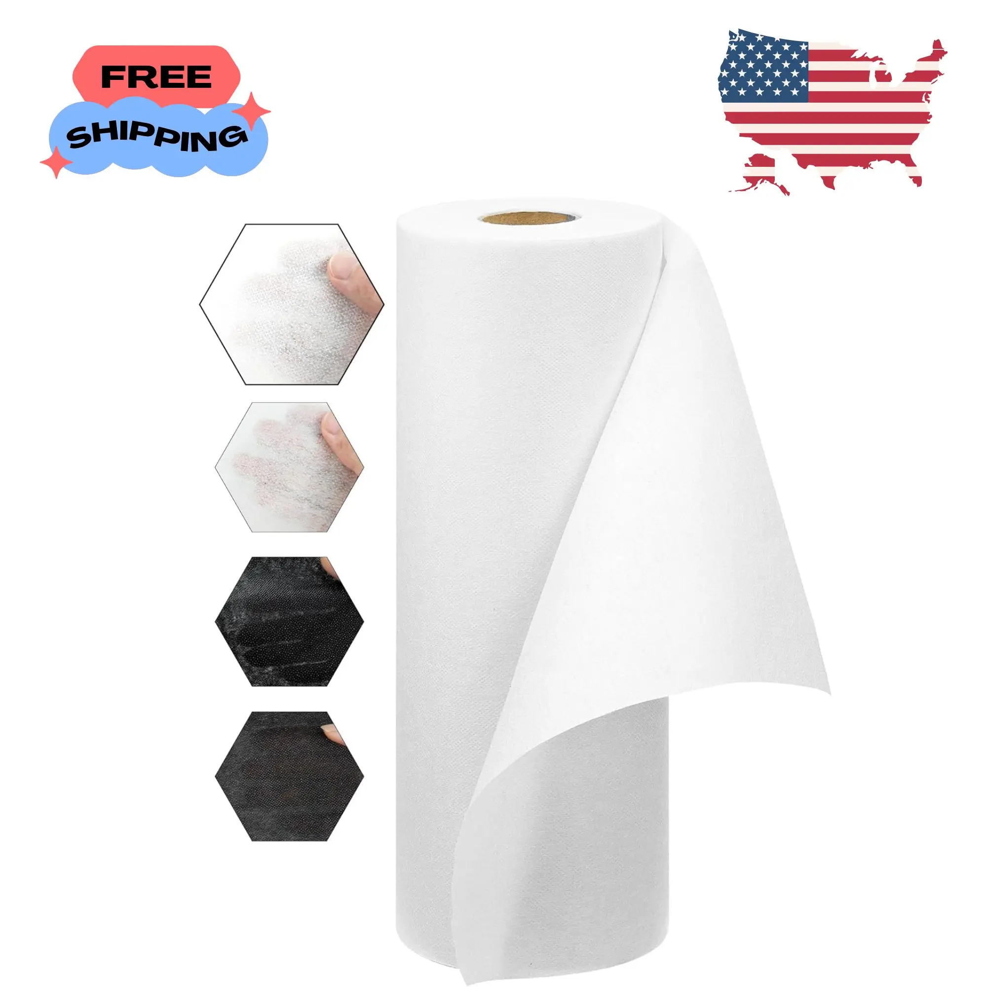 Medium Weight Iron-On Non-Woven Fusible Interfacing: 12in x 30yd