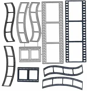 4 count Photo Film Strip Frame  Dies, Postage  Tags Banner  Cuts Metal Embossing Stencils Template Mould for Card Scrapbooking and DIY Craft Album Paper Card Decor