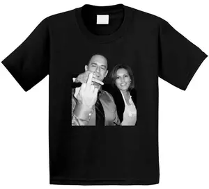 Elliot Stabler And Olivia Benson Middle Finger T Shirt Menswear Graphic Tops Sleeve