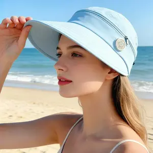 Adjustable Detachable Hat Top Knob, Two-In-One Casual Outdoor Sun Protection Cap, Unisex Fashion Accessory, Perfect for Daily Wear & Travel