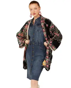 Johnny Was Women's Multicolored Rose Burnout Talullah Reversible Kimono - C47521bo