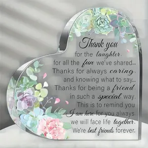Heart Acrylic Sign in Loving Memory of Loved One Wedding Memorial Table Sign Gifts for Ceremony and Reception Remembrance Mother Father in Law Plaque for Counter Desk Centerpiece Decor (Beautiful Style)