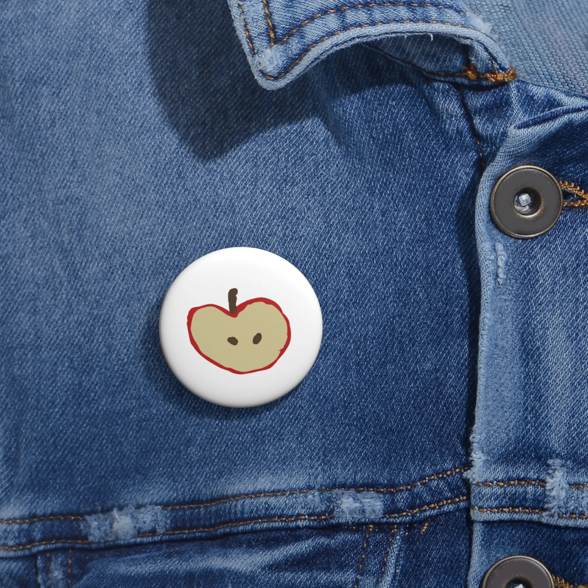 Custom Apple Design Pin Buttons, Cute Enamel Badges, Trendy Accessories, Fun Gifts for Friends, Back to School, Teachers' Gifts