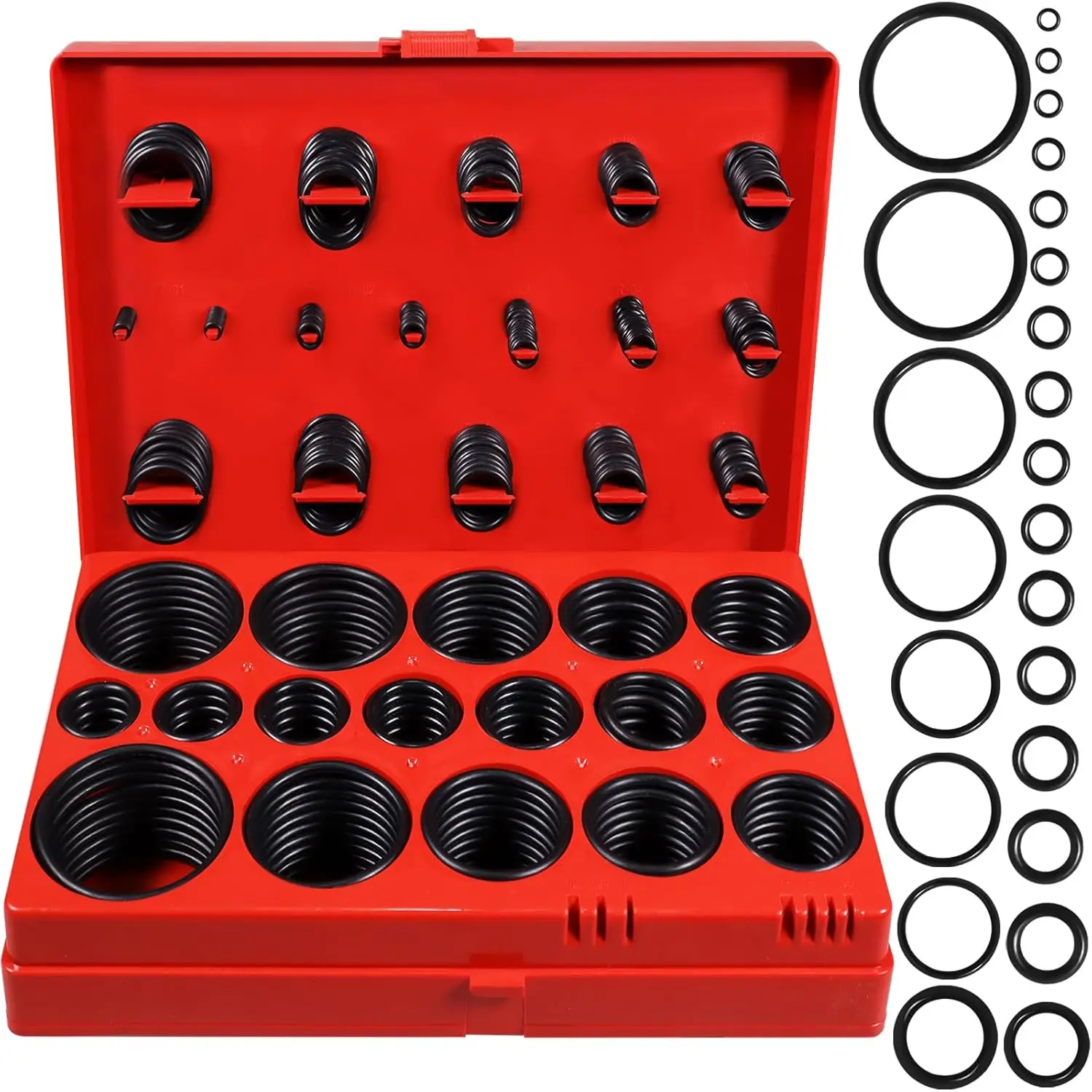 XBVV 419PCS Metric O-Ring Kit – 32 Sizes Buna-N 70A Rubber O-Ring Assortment for Automotive, Plumbing & Sealing Repair