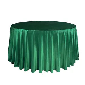 120 Inch Round Velvet Tablecloth Emerald Green 120 Inch Round Velvet Tablecloth Emerald Green