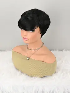 Natural Straight Hair Wig, Short Layered Design for Daily Use, Perfect for Everyday Styling Needs