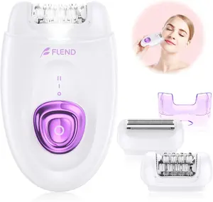 2 in 1 Epilator Hair Removal Device for Women, with LED Light & USB Rechargeable, Electric Shaver for Legs Underarms Bikini and Full Body