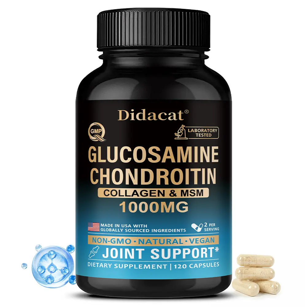 Didacat Glucosamine Chondroitin Health Supplement,Support Joint and Bone Health,120 Capsules