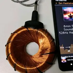 Handmade Copper Rodin Coil – Plug-In Phone Accessory | Sacred Geometry Décor