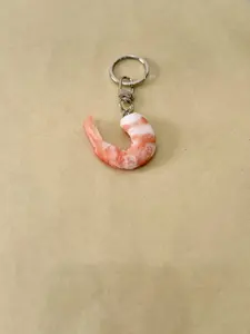 Handmade Realistic Cocktail Shrimp Keychain – Resin Food Charm, Cute Seafood Bag Charm, Miniature Food Key Ring