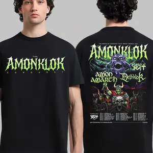 Amon Amarth Amonklok Conquest 2026 North America Tour Schedule Two-Sided Unisex T-Shirt