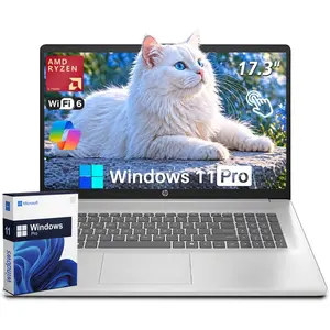 HP 17.3" Touchscreen Business Laptop, AMD Ryzen 5 7430U (6-Core), Up to 32GB RAM, Up to 2 TB SSD, 17.3 Inch HD+ Anti Glare Display, Wi-Fi 6, Bluetooth 5.4, Copilot AI, Fast Charge, Windows 11 Pro