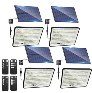 Solar Powered Outdoor Light, 204LED Remote Security Light Outdoor Motion-Sensor, Waterproof Garden Light, Flood Light for Yard Shed Garage Outside