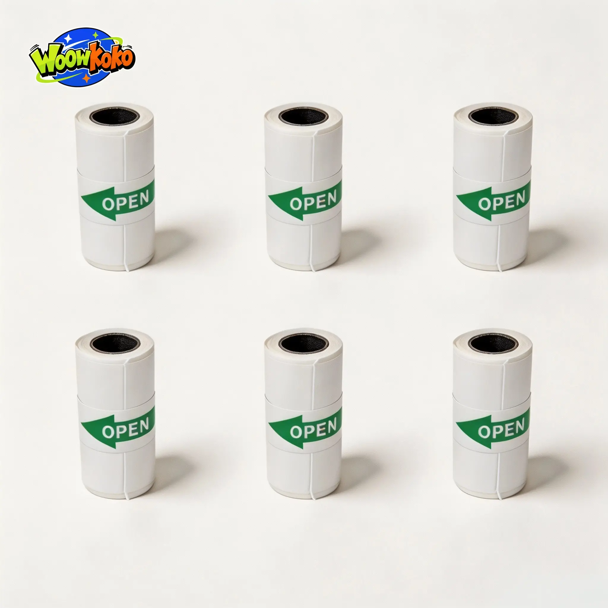 WoowKoko Sticker Paper Refill - 6-Pack, Marker-Friendly & Colorable Craft Paper, BPA-Free Adhesive Sheets for Scrapbooking, Journaling, Stamping & Gift Wrapping