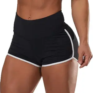 Women's Solid Butt Lift Workout Shorts High Waist Athletic Running Tight Hip Biker Shorts with Zoned Compression & Moisture-Wicking Fabric for High-Intensity Training