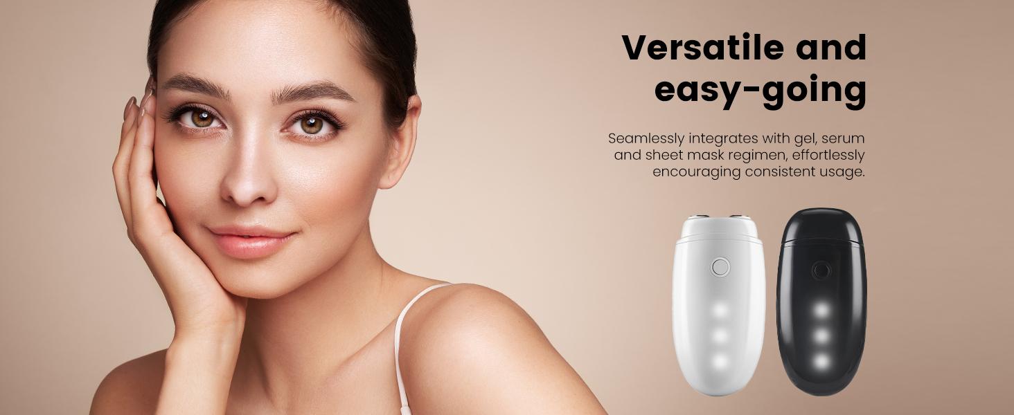 Avorla & Aphrona Cordless Galvanic SPA EMS Facial Device Micro-Current Face Tool FDA Cleared Boost Absorption Skin Lifting Rechargeable Skincare Tool with LED Indicators Black Care Tool Set Micro-Infuser