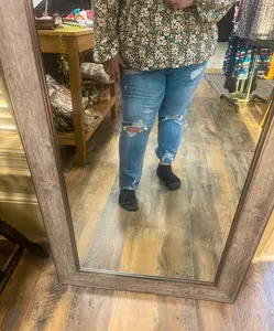 The Olivia Frayed Blue Jeans