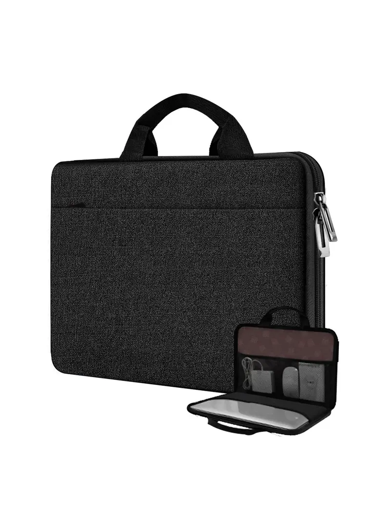 Business Style Laptop Sleeve, Large Capacity Laptop Case with Pocket, Compatible with MacBook Pro 14 Inch M4/M3/M2/M1, XPS 13 14, Most 13"-14" Notebooks