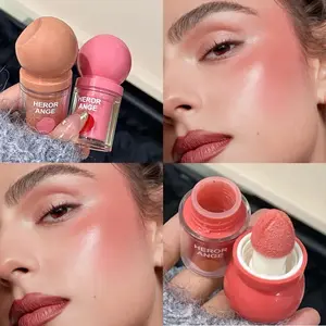 HERORANGE Moisturizing Matte Liquid Blush with Sponge Applicator, Waterproof and Long-Lasting, Available in 8 Shades, Natural Finish, Perfect for Everyday Wear and Dates.